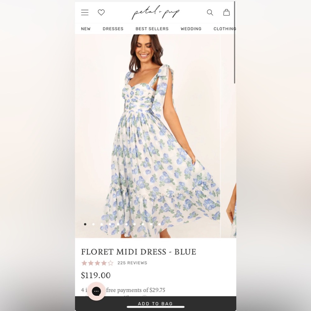 Floral rushed maxi dress